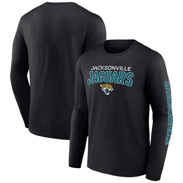 Men's Jacksonville Jaguars Black Go the Distance Long Sleeve T-Shirt